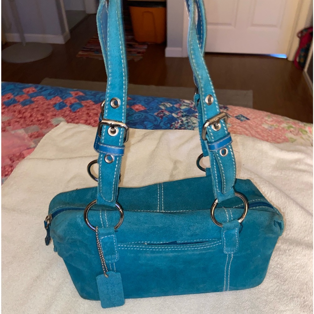 Bright Teal barrel bag/purse.